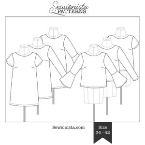 E-Book Grande Arche blouse & dress 3 sleeves. image 1
