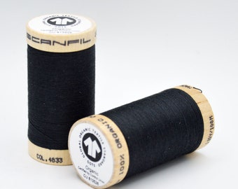 Organic cotton sewing thread 100 m (GOTS) | 4833 dark gray