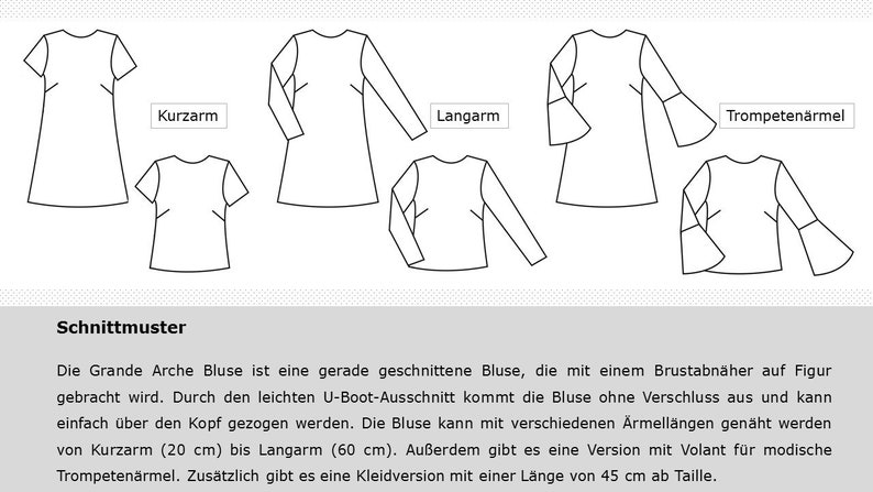 E-Book Grande Arche blouse & dress 3 sleeves. image 3