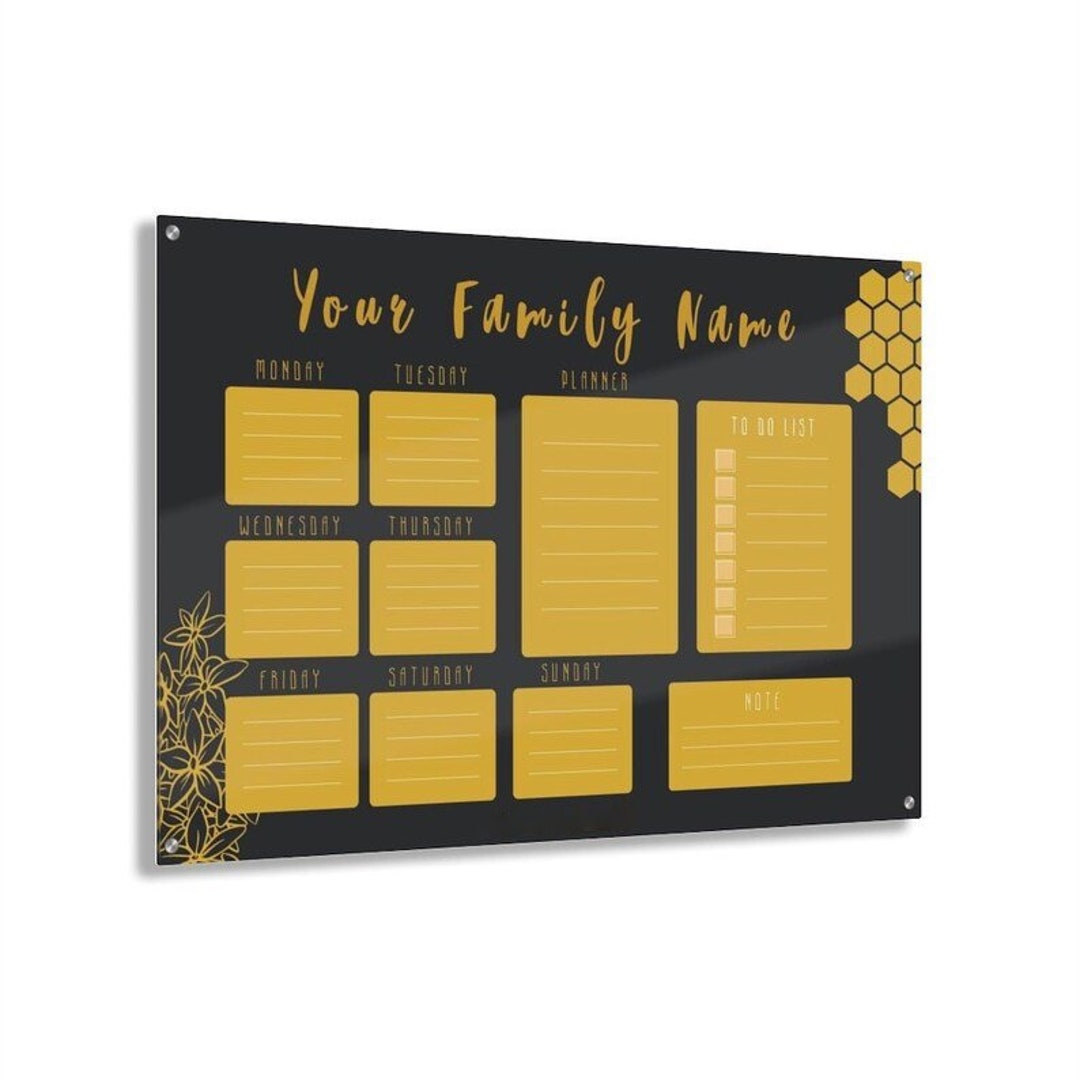 Acrylic Calendar Dry Erase Board, Personalized Acrylic Calendar For Wall,  Monthly Planner, Monthly Calendar, Office Planner, Wall Planner - Tetris  boards