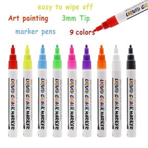 Metallic Marker, Dry Erase Marker, Chalk Ink Marker Pen, Glass