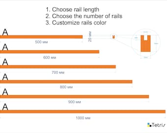 Wooden rails for Dream Letter Board creating (letters in next listing) - Choose length and number of rails to create the Ideal Menu Display