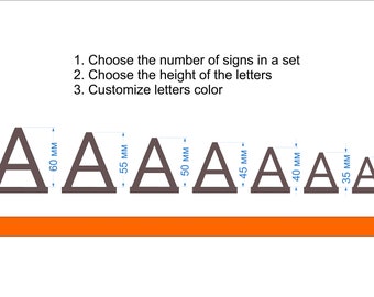 Wooden Letters set for Dream Letter Board creating (rails in next listing) - choose size and volume of set to create an Ideal Menu Display