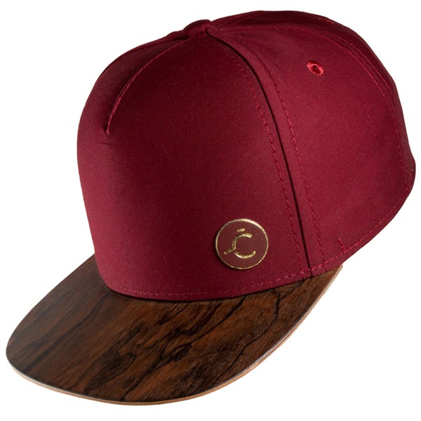 chapeau d'été, chapeau homme, casquette femme, casquette baseball, casquette avec bord/visière en bois, chapeau Snapback, gravure gratuite, chapeau bordeaux, casquettes, chapeaux, bois