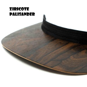 EXCLUSIVE WOODEN BRIMS / visors, free engraving, Ziricote Palisander