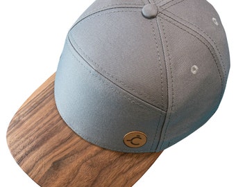 Hip Hop, Snapback Mützen, Mützen, Männer Mützen, Frauen Mützen, Baseball Kappen, Kappen mit Holzschirm, Originalkappen, graue Kappe, Kappe, Hut, Holz, freie Gravur