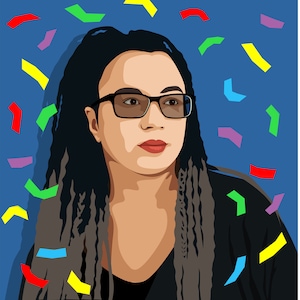 Retrato de cumpleaños de tu novia/amigos, retrato de avatar de dibujos animados, retrato vectorial personalizado, retrato personalizado a partir de foto, compra rápida