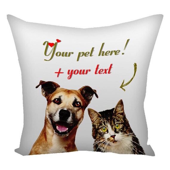 Custom Pillow Pet Photo Printing Photo On Pillow Art Print Etsy