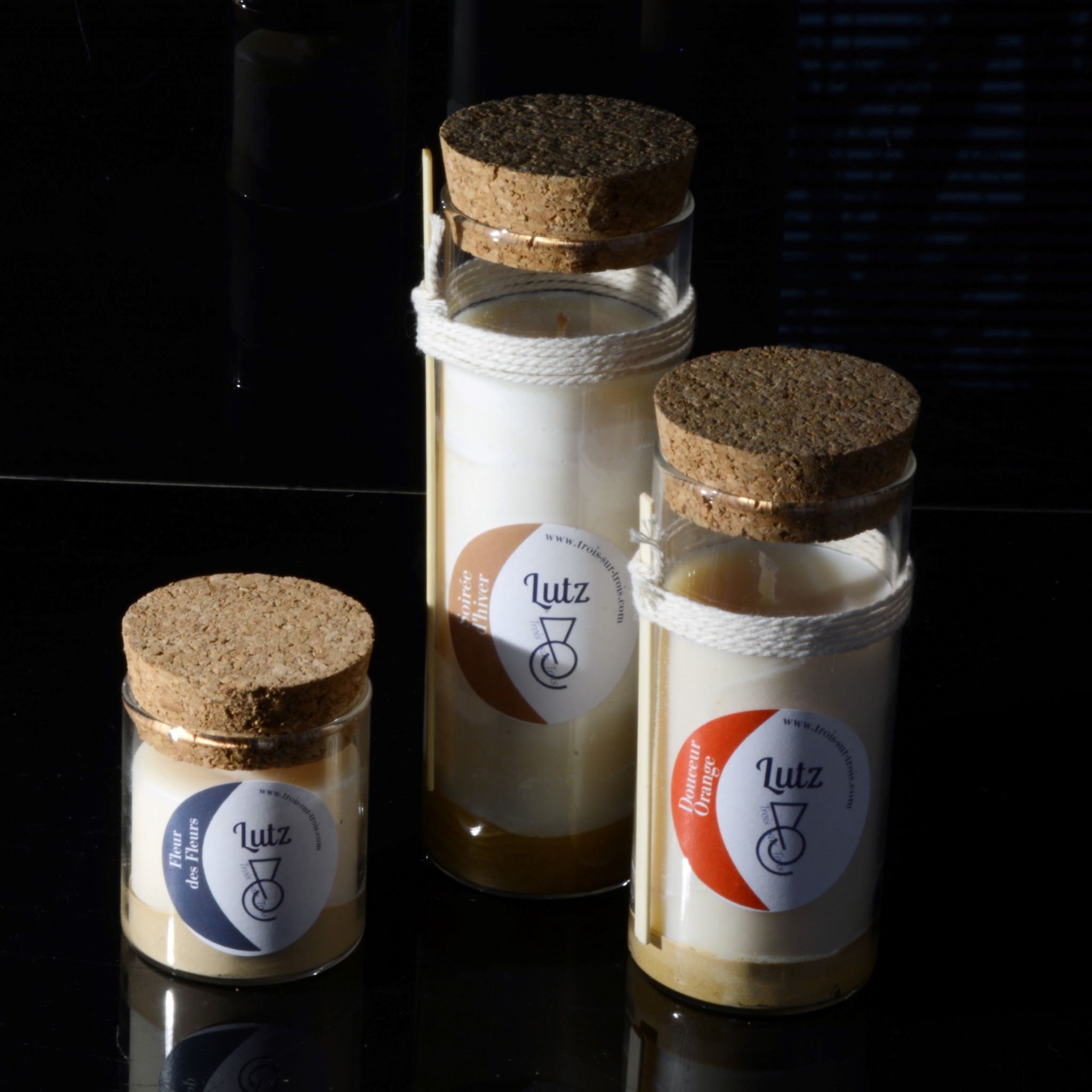 Le Trio Bougies en Cire de Colza et Huiles Essentielles