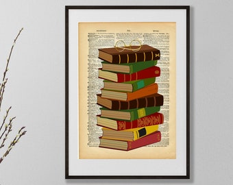 Stack of Antique Books available as Framed Prints, Photos, Wall