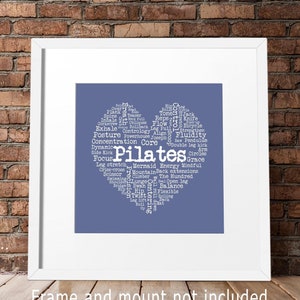 Arte murale ispiratrice per studio di Pilates: poster di fitness consapevole, regalo per appassionati e insegnanti di esercizi