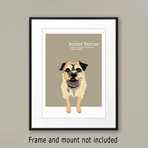 Border Terrier print, Custom Border Terrier Gift