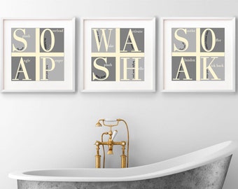 Bathroom wall art | Etsy
