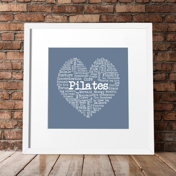 Pilates Poster, Pilates Geschenk, Pilates Studio Dekor