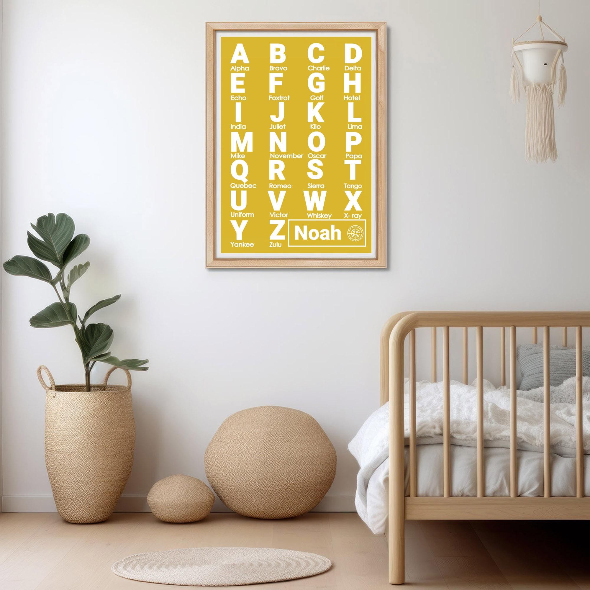 Personalised NATO Phonetic Alphabet Poster: Military Code Guide for