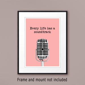 Music Quote Print Retro Music Poster Etsy