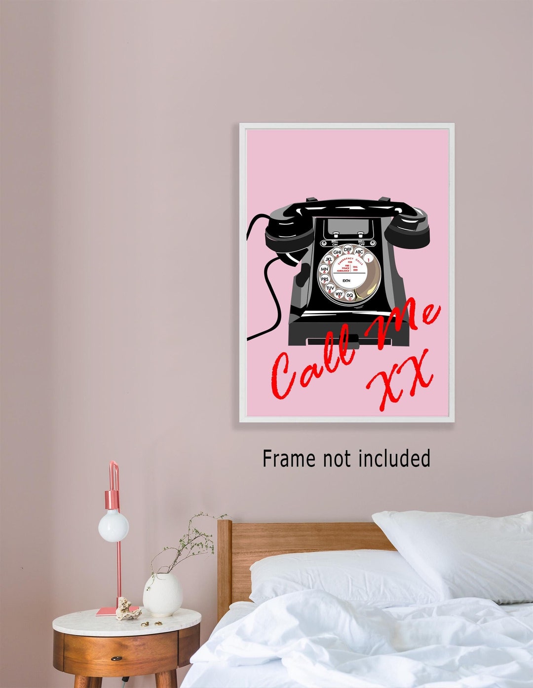 Vintage Telephone Print, Retro Telephone Art, Custom Quote Print - Etsy