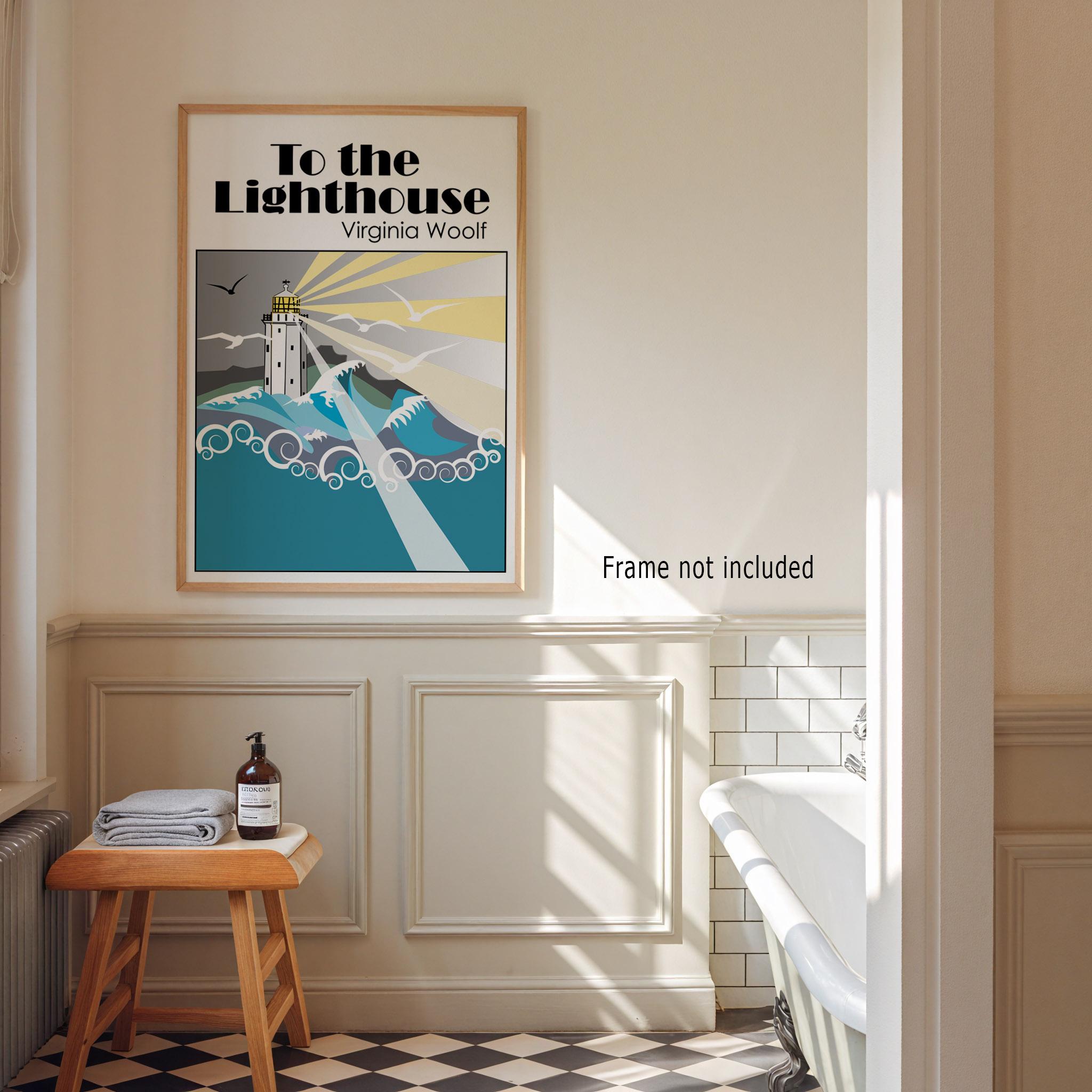 Virginia Woolf 'to the Lighthouse' Book Cover Art Print - Coastal Nautical  Wall Decor - Etsy Israel, image size:2048x2048