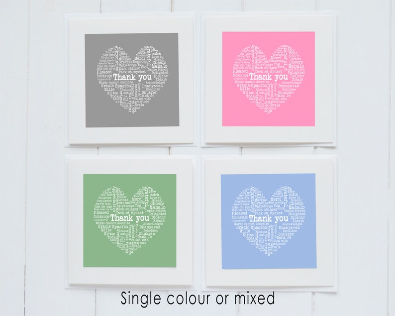 Pack of 4 handmade Thank You Cards