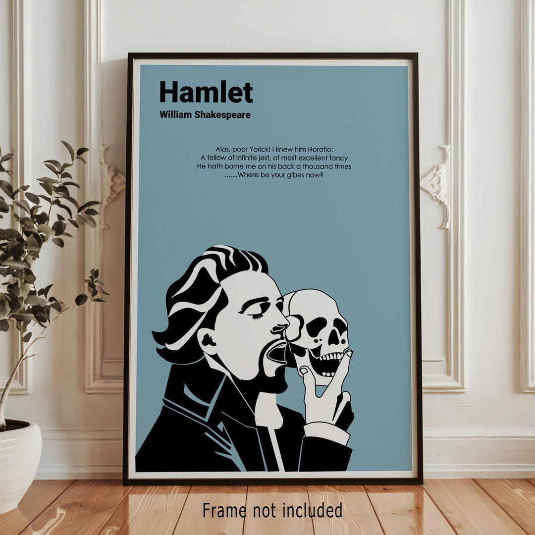 Hamlet Wall Art: Shakespeare's Classic Tragedy Poster Literary Print ...