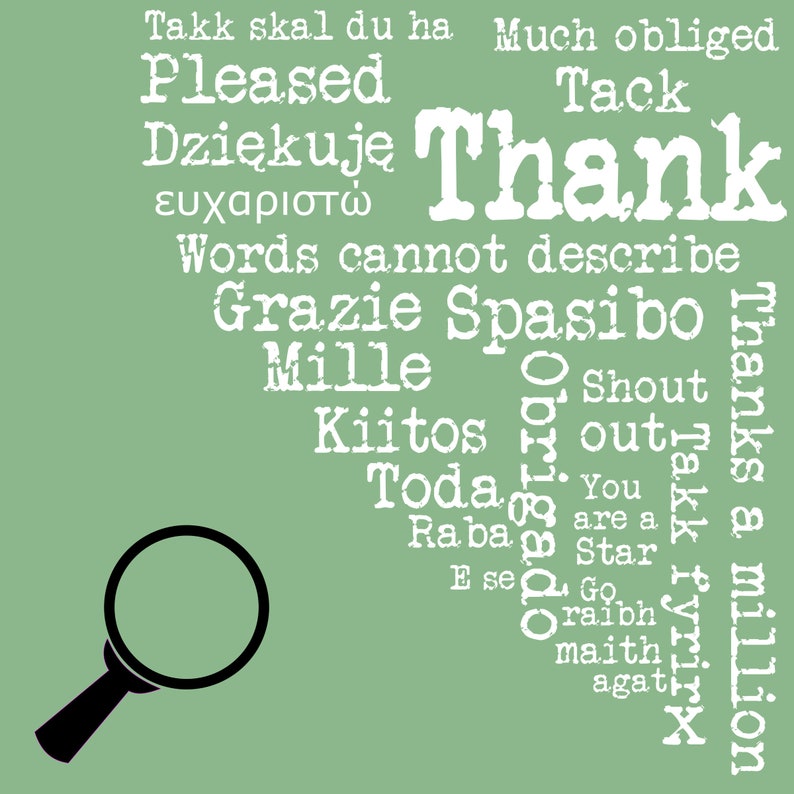 Pack of 4 handmade Thank You Cards