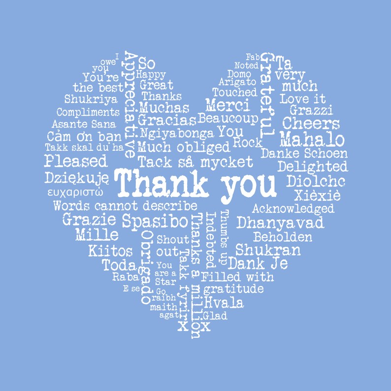 Pack of 4 handmade Thank You Cards