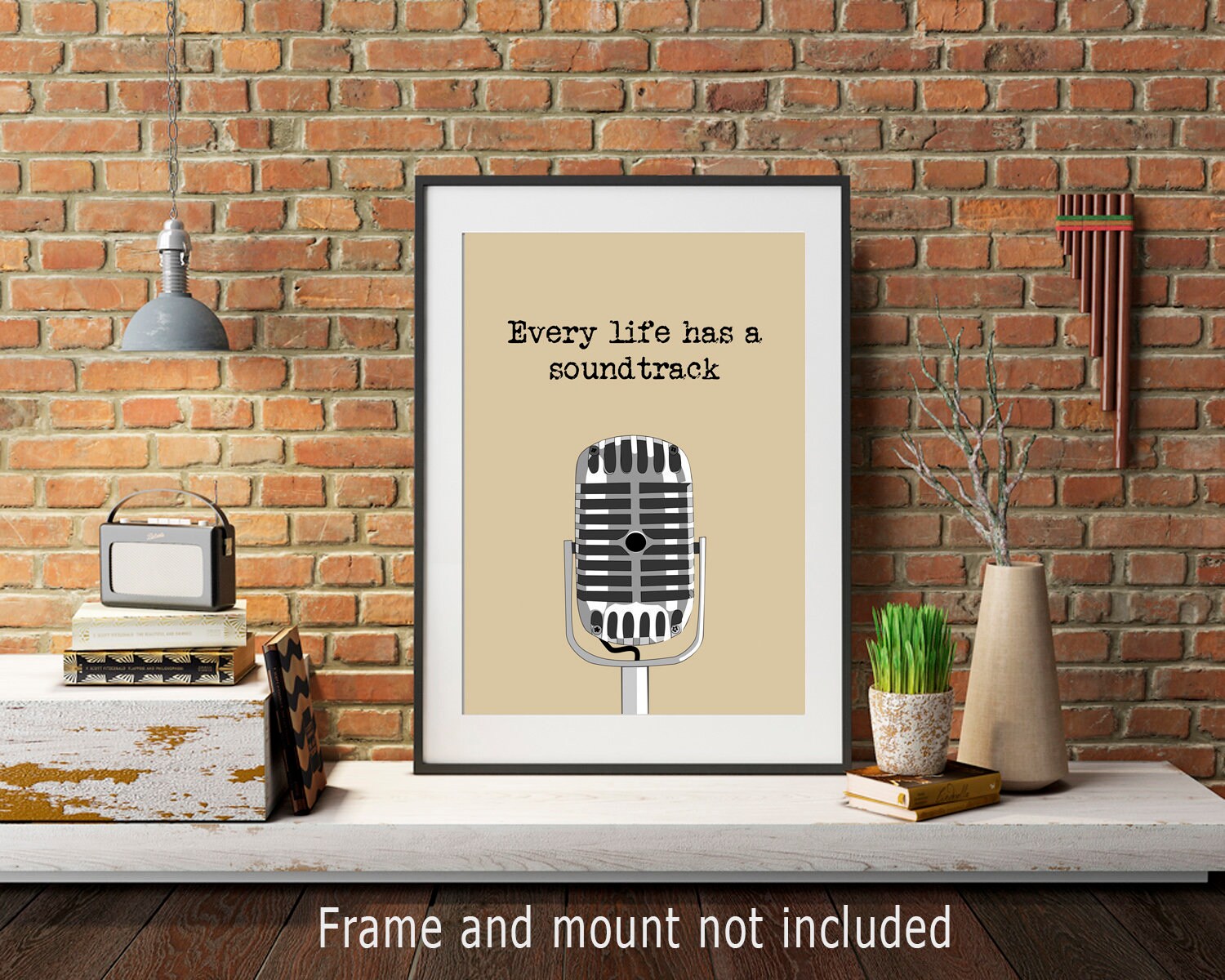 Retro Music Quote Poster: Vintage-Inspired Wall Art for Teen Rooms, Musician Gifts & Singer Decor