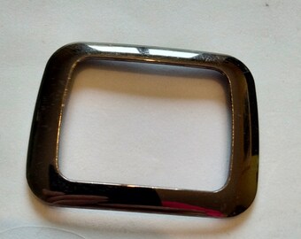 vintage 1990s rectangular loop ring in gunnementhal steel