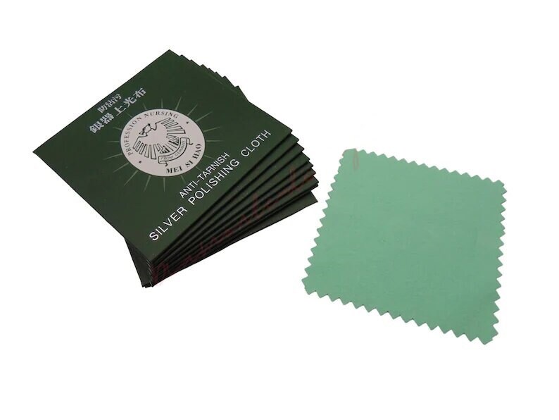 Argent Polissage Chiffon Nettoyant Bijoux Nettoyage Anti-Ternissement
