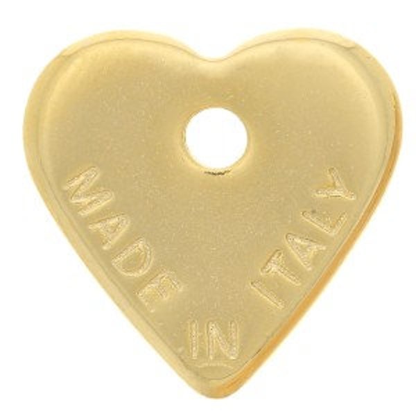 breloque coeur plaqué or 14k 13mm