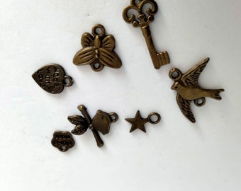 7 bronze charms