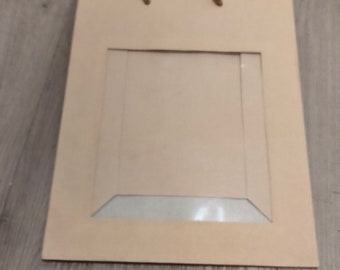 sacs cadeau en papier kraft à soufflet de couleur marron avec plastique transparent