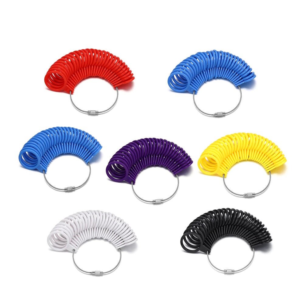 Ring tape measure with magnifying glass - Practical ring sizer - Measuring  Finger - Ring Sizer magnifying glass - US/Europe/UK - Jewelry Accessory