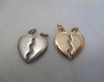 14k gold or 925 silver plated heart pendant