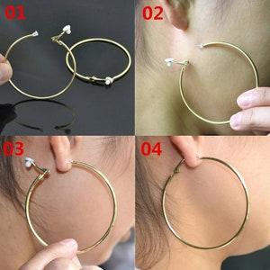 lot de 10 Coussinets Anti-douleur ou boutons poussoir pour boucles d'oreilles,en caoutchouc souple blanc, image 4