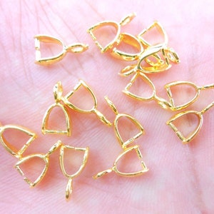 set of 5 bails in 18k gold plated or 925 silver