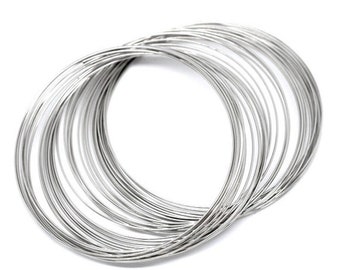 LOT DE 10 TOURS FIL MÉMOIRE COLLIER MÉTAL ARGENTÉ BIJOUX PERLE-tfcm010 LOT DE 10 TOURS FIL MÉMOIRE COLLIER MÉTAL ARGENTÉ BIJOUX PERLE-tfcm010
