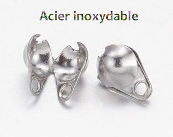 lot de 10 cache noeuds en acier argenté mat ou doré inoxydable,