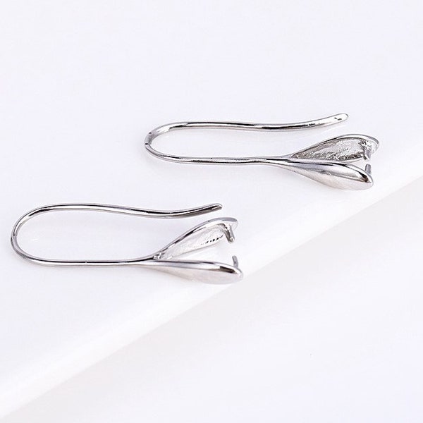 a pair of earring hooks in 18k gold plated or 925 silver