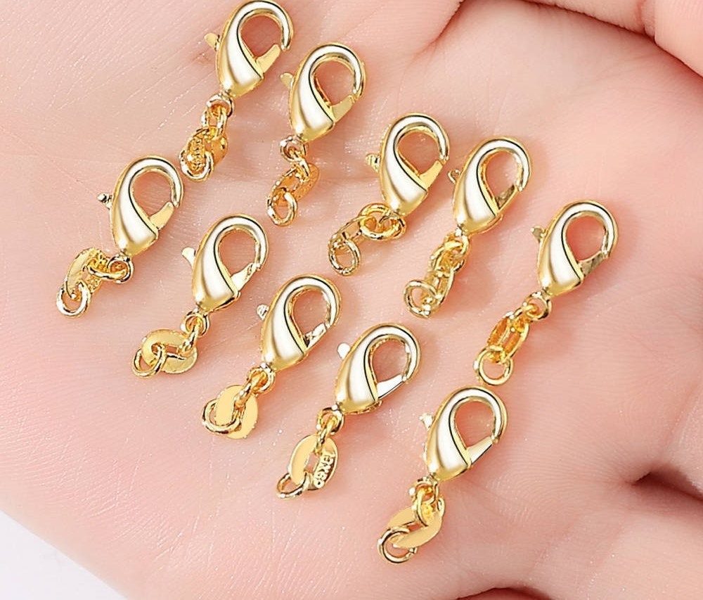 14k Gold Filled Rectangle Lobster Claw Clasps Jewelry Findings