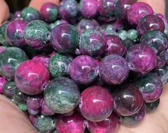 Natural Tourmarine Jade Stone Beads 8mm