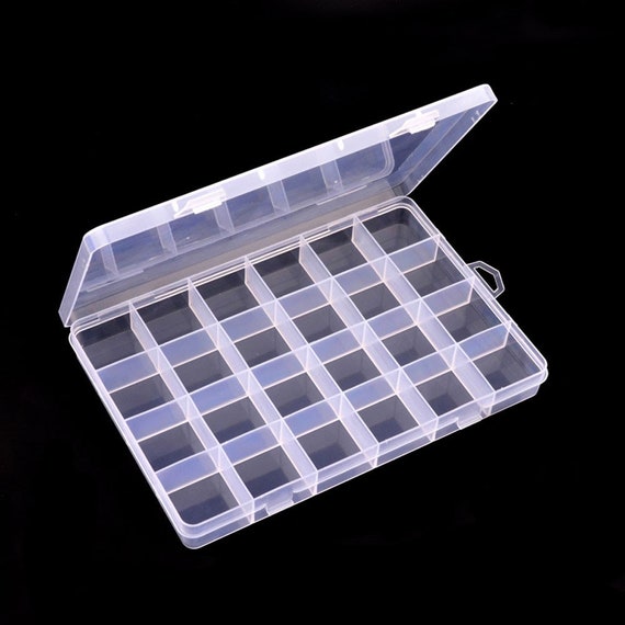 8/10/15/24/36 Removable Compartment Bead Storage Plastic Box