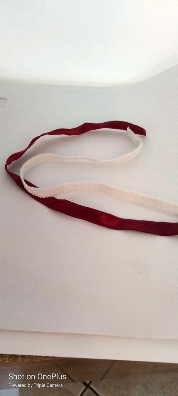 set of 4 elastic cotton bra straps, lingerie straps, flat shape