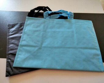 set of 3 tote bags in reinforced and lined PVC