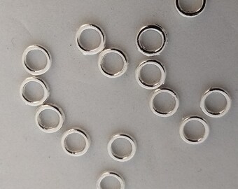 lot of 15 4mm junction rings soldered in 925 silver