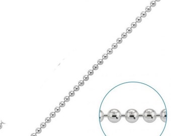 silver steel ball chain