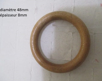 vintage 1990s round wooden passing rings,