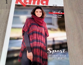 Magazin mit Wintermodellen im Sportstil mit Häkeln und Nadeln