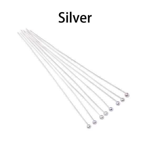 Set of 10 Nails Rods With Round Heads of 2mm Silver Rhodium Etsy UK