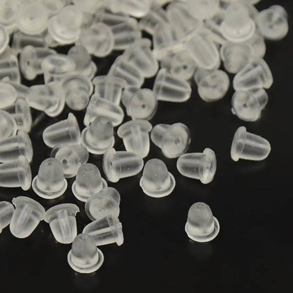 50 silicone tip pushers for earrings